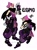 Size: 1528x2048 | Tagged: safe, artist:kiioki11, espio the chameleon, human, character name, clenched teeth, humanized, looking offscreen, ninja outfit, ninja star, scarf, signature, simple background, solo, standing, text, white background