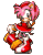 Size: 590x750 | Tagged: safe, editor:jaminux, amy rose, hedgehog, 2022, animated, blowing a kiss, edit, gif, hammer, hand behind back, holding something, looking at viewer, piko piko hammer, pixel art, simple background, smile, smiling at viewer, solo, sonic advance, sprite, standing, transparent background, upscaled
