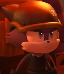 Size: 254x296 | Tagged: safe, sonic prime, 3d, frown, looking offscreen, screencap, solo, squad commander red