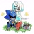 Size: 1475x1475 | Tagged: safe, artist:mylunechi, metal sonic, sage, sonic frontiers, bandaid, bug, butterfly, duo, grass, literal animal, screwdriver, simple background, toolbox, white background, wrench