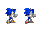 Size: 103x64 | Tagged: safe, artist:sonic-rhaian, sonic the hedgehog, sonic battle, 2018, animated, clenched fists, gif, idle, looking offscreen, low res, pixel art, reference inset, simple background, solo, sprite, standing, transparent background