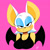 Size: 1024x1024 | Tagged: safe, artist:cubiccitrus, rouge the bat, 2017, blushing, bust, cleavage, female, frown, head tilt, lidded eyes, looking at viewer, no outlines, pink background, pout, raised eyebrow, signature, simple background, solo