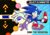 Size: 1754x1240 | Tagged: safe, artist:just1cy, sonic the hedgehog, 2025, abstract background, character name, character select, clenched teeth, english text, looking at viewer, outline, redraw, smile, solo, sonic advance, text
