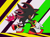 Size: 2732x2048 | Tagged: safe, artist:deejamari, artist:rdgr-31, editor:rdgr-31, shadow the hedgehog, 2024, abstract background, color edit, dark skin, edit, glowing eyes, holding something, looking at viewer, shadow's logo, solo