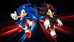 Size: 1920x1080 | Tagged: safe, artist:soniclover82, shadow the hedgehog, sonic the hedgehog, duo, wallpaper