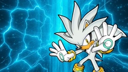 Size: 1920x1080 | Tagged: safe, artist:soniclover82, silver the hedgehog, solo, wallpaper