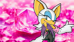 Size: 1192x670 | Tagged: safe, artist:soniclover82, rouge the bat, alternate version, solo, wallpaper