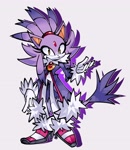 Size: 1773x2048 | Tagged: safe, artist:shmokeymoe, blaze the cat, 2025, grey background, looking at viewer, outline, redesign, simple background, solo, standing