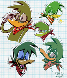Size: 1200x1400 | Tagged: safe, artist:itsknockles, bean the dynamite, 2025, bust, checkered background, english text, expression sheet, forked tongue, looking at viewer, looking offscreen, salute, smile, solo, text, tongue out