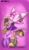 Size: 1079x1871 | Tagged: safe, artist:nonicpower, cat, 2024, abstract background, female, fuchsia the cat, holding something, mouth open, open smile, outline, pointing, signature, smile, smiling at viewer, solo, sparkles, standing, standing on one leg, wink, winking at viewer, wispon