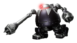 Size: 1920x1080 | Tagged: safe, artist:hgbd-wolfbeliever5, 2022, 3d, attacking, death egg robot mk. ii, glowing eyes, robot, simple background, solo, transparent background