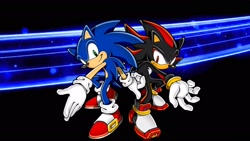 Size: 1920x1080 | Tagged: safe, artist:soniclover82, shadow the hedgehog, sonic the hedgehog, duo, wallpaper