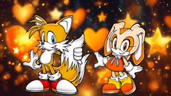 Size: 1920x1080 | Tagged: safe, artist:soniclover82, cream the rabbit, miles "tails" prower