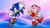 Size: 1920x1080 | Tagged: safe, artist:soniclover82, amy rose, sonic the hedgehog, duo, wallpaper
