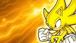 Size: 1920x1080 | Tagged: safe, artist:soniclover82, sonic the hedgehog, super sonic, solo, super form, wallpaper