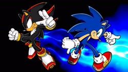 Size: 1920x1080 | Tagged: safe, artist:soniclover82, shadow the hedgehog, sonic the hedgehog, duo, wallpaper