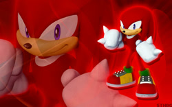 Size: 1024x640 | Tagged: safe, artist:sonicthehedgehogbg, knuckles the echidna, 3d, solo, wallpaper