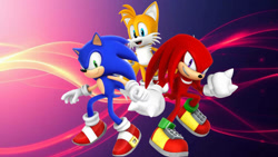 Size: 1192x670 | Tagged: safe, artist:soniclover82, knuckles the echidna, miles "tails" prower, sonic the hedgehog