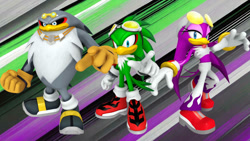 Size: 1192x670 | Tagged: safe, artist:soniclover82, jet the hawk, storm the albatross, wave the swallow