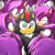 Size: 2000x2000 | Tagged: safe, artist:haiiroslash, shadow the hedgehog, sonia the hedgehog, 2024, clone, duo, surrounded, swirly eyes