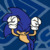 Size: 50x50 | Tagged: safe, artist:sonicgirlfriend65, sonic the hedgehog, hedgehog, 2016, abstract background, animated, dancing, emoticon, flat colors, gif, low res, male, mouth open, open jacket, smile, smiling at viewer, solo, standing