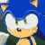 Size: 50x50 | Tagged: safe, artist:megane-megane, sonic the hedgehog, 2014, animated, edit, emoticon, gif, looking offscreen, low res, shrugging, solo, sonic x