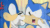 Size: 400x225 | Tagged: safe, artist:ladygt, sonic the hedgehog, 2011, angry, animated, anime, cheek pinch, cheek pull, classic sonic, cross popping vein, duo, faic, gif, infinite loop, looking at each other, no sound, self paradox, sharp teeth, shrunken pupils, sonic generations, style emulation, talking