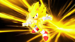 Size: 1192x670 | Tagged: safe, artist:soniclover82, sonic the hedgehog, super sonic, 3d, alternate version, solo, super form, wallpaper