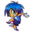 Size: 894x894 | Tagged: safe, artist:shadow-luna, sonic the hedgehog, human, adventure pose, chibi, eye clipping through hair, eyebrow clipping through hair, gloves, humanized, outline, posing, shoes, shorts, simple background, sleeveless shirt, socks, solo, tan skin, transparent background, vest