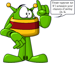 Size: 497x417 | Tagged: safe, artist:cradman, humpty, dr. robotnik's mean bean machine, 2011, english text, floating eyebrows, looking offscreen, pointing, robot, simple background, solo, speech bubble, standing, text, transparent background