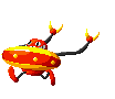 Size: 104x90 | Tagged: safe, artist:cradman, arms (badnik), dr. robotnik's mean bean machine, 2011, animated, badnik, gif, infinite loop, pixel art, robot, running, simple background, smile, solo, sprite, transparent background
