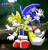 Size: 2000x2087 | Tagged: safe, artist:shadowhatesomochao, miles "tails" prower, sonic the hedgehog, 2012, abstract background, branch, clenched teeth, duo, looking at each other, outdoors, sitting, spanking