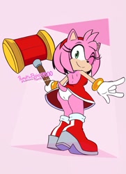 Size: 1605x2217 | Tagged: safe, artist:pumpkinspice751, amy rose, alternate version, panties