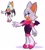 Size: 919x1024 | Tagged: safe, artist:lolaluflores, rouge the bat, 2025, lidded eyes, looking ahead, looking offscreen, one fang, open smile, redraw, reference inset, shadow (lighting), signature, simple background, smile, solo, standing, white background