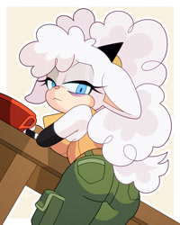 Size: 1280x1600 | Tagged: safe, artist:louistrations, lanolin the sheep, sheep, female, solo