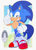 Size: 2671x3740 | Tagged: safe, artist:cerberustheterrible, sonic the hedgehog, 2025, abstract background, flat colors, hand on hip, horse, obtrusive watermark, pointing, smile, smiling at viewer, solo, species swap, standing, treads, watermark, wink, winking at viewer