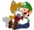 Size: 750x665 | Tagged: safe, artist:icelucario20xx, miles "tails" prower, fox, human, 3d, crossover, cute, duo, hug, hugging, looking at each other, luigi, male, simple background, super mario bros., tailabetes, transparent background