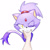 Size: 750x745 | Tagged: safe, artist:pincubepi, blaze the cat, cat, human, annoyed, blazebetes, cute, duo, female, front view, frown, male, one eye closed, petting, pov, simple background, solo focus, squishy cheeks, white background