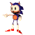 Size: 498x498 | Tagged: safe, sonic the hedgehog, oc, oc:rewrite sonic, hedgehog, 3d, animated, creepy, creepy smile, looking at viewer, male, pointing, smile, staring into your soul, transparent background