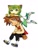 Size: 736x981 | Tagged: safe, chris thorndyke, cosmo the seedrian, human, seedrian, best friends, chrisabetes, clothes, cosmobetes, cute, duo, female, hanging out, happy, male, simple background, white background