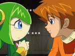 Size: 1000x749 | Tagged: safe, chris thorndyke, cosmo the seedrian, human, seedrian, duo, female, looking at each other, male, screencap, sonic x, tears