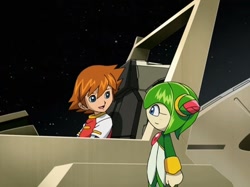 Size: 839x629 | Tagged: safe, chris thorndyke, cosmo the seedrian, human, seedrian, female, male, screencap, sonic x