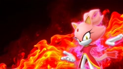 Size: 1920x1080 | Tagged: safe, artist:soniclover82, blaze the cat, burning blaze, super form