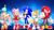 Size: 1192x670 | Tagged: safe, artist:soniclover82, amy rose, cheese (chao), cream the rabbit, knuckles the echidna, miles "tails" prower, sonic the hedgehog, chao, echidna, fox, hedgehog, rabbit, clothes, cute, dress, female, group, happy, looking at viewer, male, waving, waving at viewer