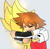 Size: 656x641 | Tagged: safe, artist:risziarts, chris thorndyke, sonic the hedgehog, super sonic, hedgehog, human, crying, duo, emotional, hug, male, sad, scene interpretation, sonic x, super form, tears