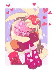 Size: 1309x1812 | Tagged: safe, artist:thornsonarose, amy rose, bark the polar bear