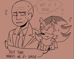 Size: 932x750 | Tagged: artist needed, safe, shadow the hedgehog, hedgehog, human, agent 47, crossover, dialogue, hitman, male, suit