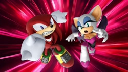 Size: 1920x1080 | Tagged: safe, artist:soniclover82, knuckles the echidna, rouge the bat