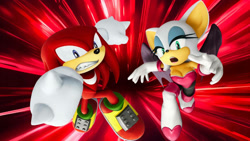 Size: 1192x670 | Tagged: safe, artist:soniclover82, knuckles the echidna, rouge the bat