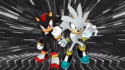 Size: 1920x1080 | Tagged: safe, artist:soniclover82, shadow the hedgehog, silver the hedgehog
